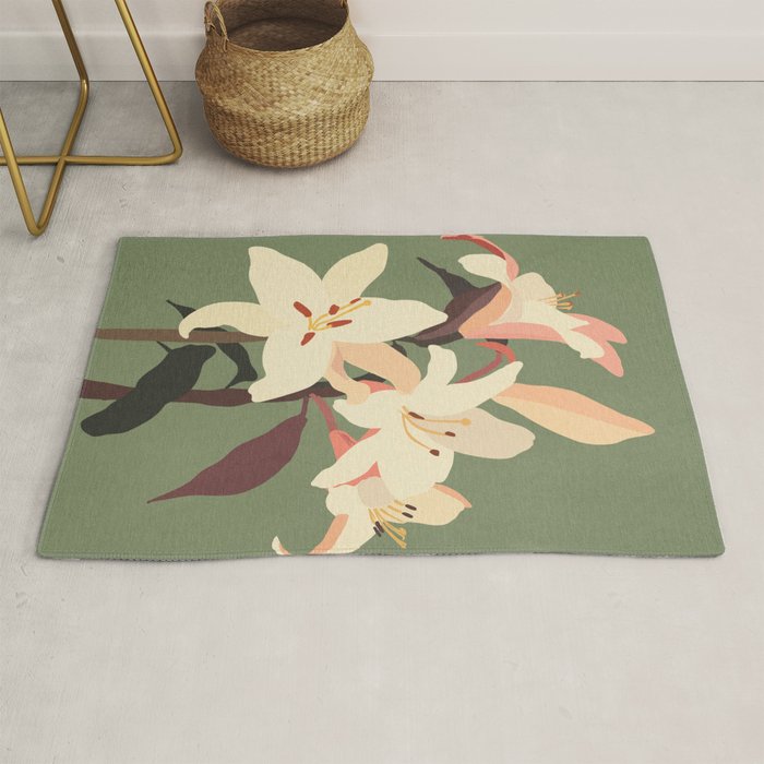 White Lilies 2 Rug Gallery Image 1