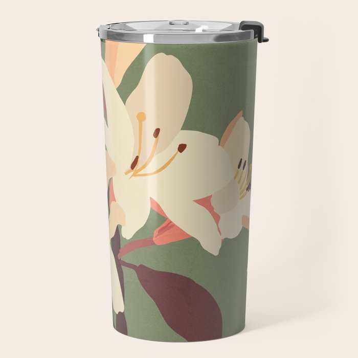 White Lilies 2 Travel Mug Gallery Image 2
