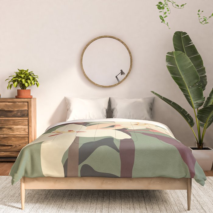 White Lilies 2 Comforter Gallery Image 3