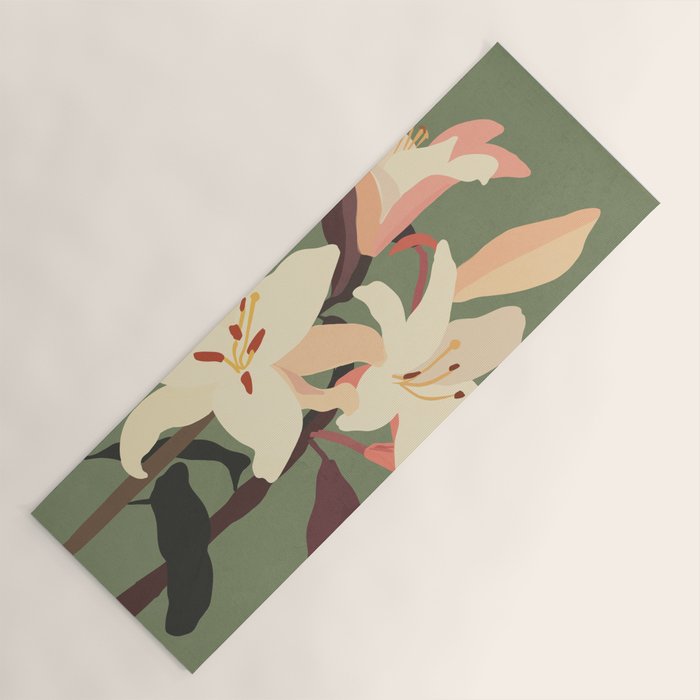 White Lilies 2 Yoga Mat Gallery Image 1