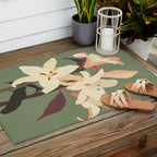 White Lilies 2 Outdoor Rug Gallery Image 2