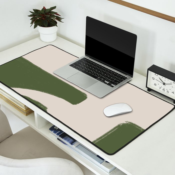 Green Geometric Original Shape Desk Mat Gallery Image 2