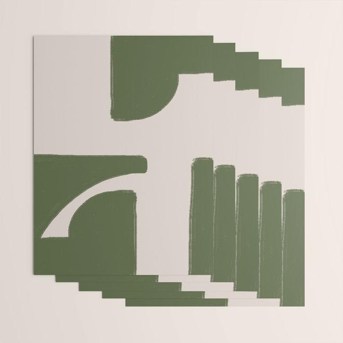 Green Geometric Original Shape Wrapping Paper Gallery Image 3