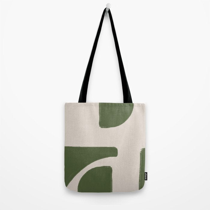 Green Geometric Original Shape Tote Bag Gallery Image 2