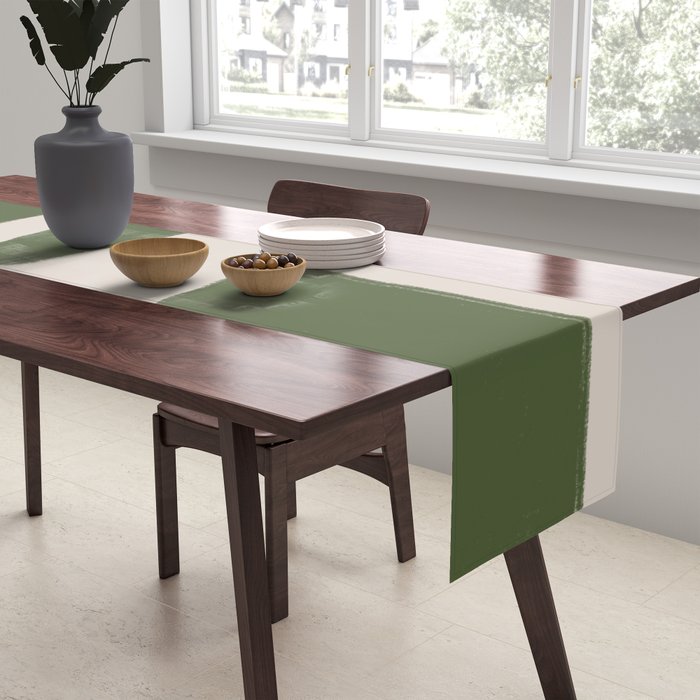 Green Geometric Original Shape Table Runner Gallery Image 2