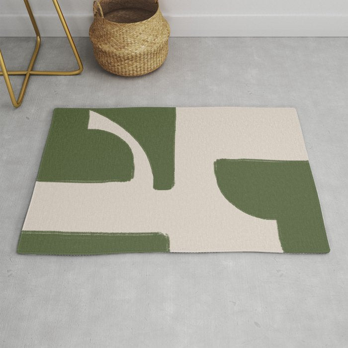 Green Geometric Original Shape Rug Gallery Image 1