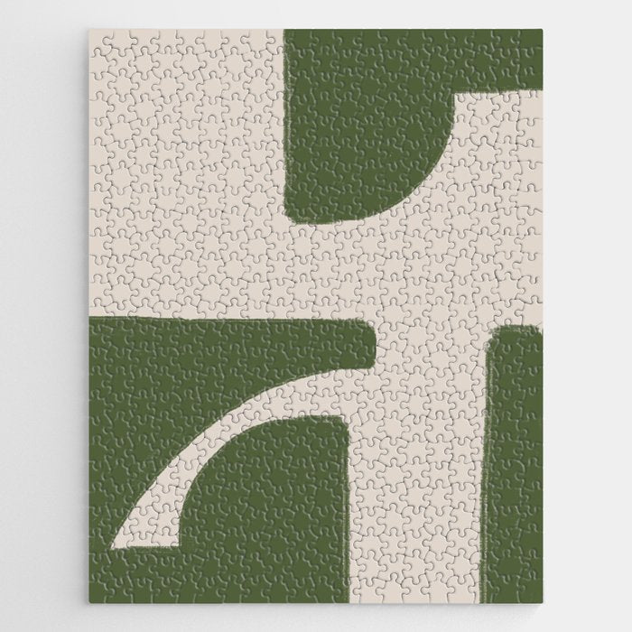 Green Geometric Original Shape Jigsaw Puzzle Gallery Image 1