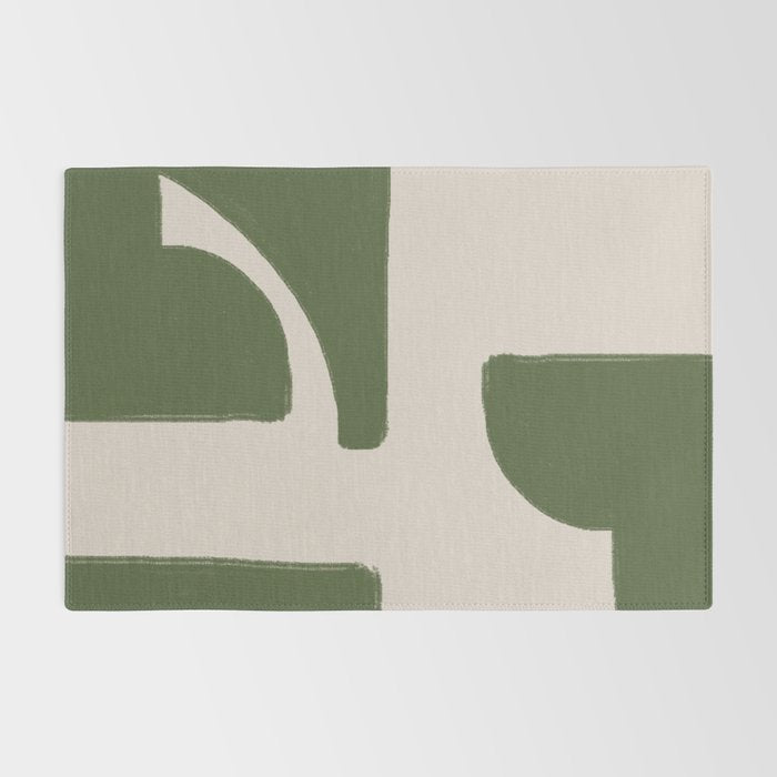 Green Geometric Original Shape Rug Gallery Image 2