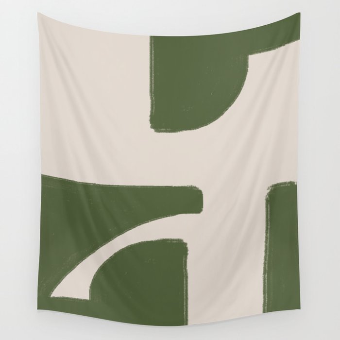 Green Geometric Original Shape Wall Tapestry Gallery Image 4