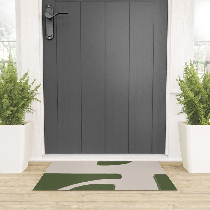 Green Geometric Original Shape Welcome Mat Gallery Image 3