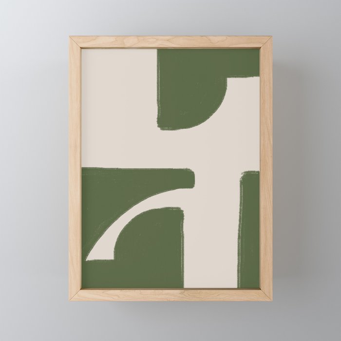 Green Geometric Original Shape Mini Art Print Gallery Image 1