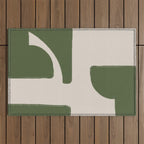 Green Geometric Original Shape Outdoor Rug Gallery Image 1