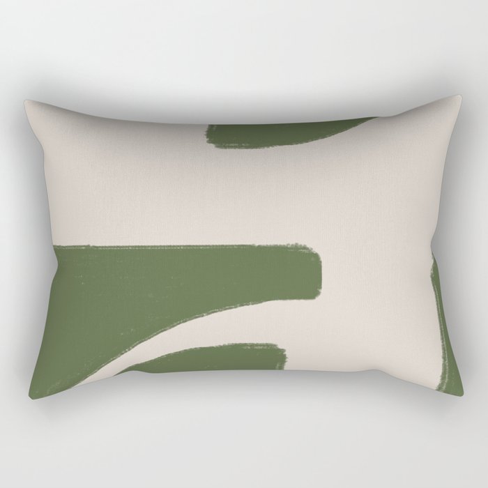 Green Geometric Original Shape Rectangular Pillow Gallery Image 2