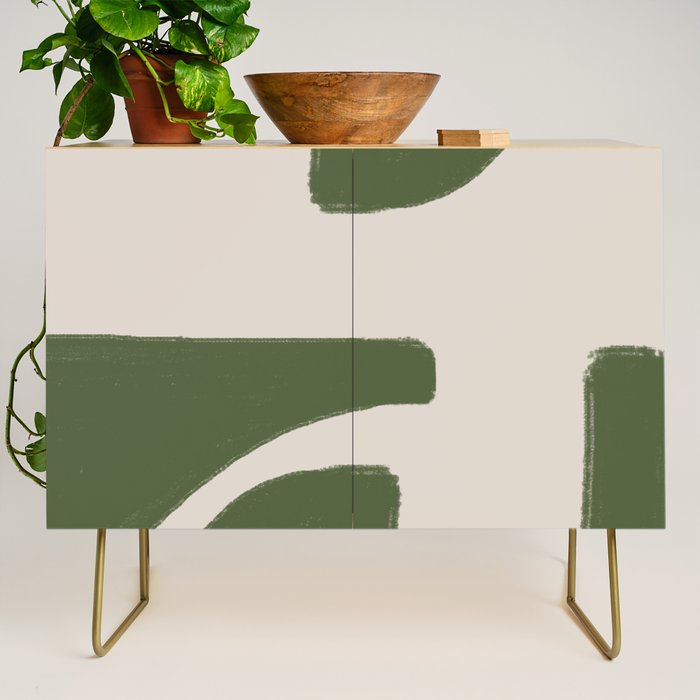 Green Geometric Original Shape Credenza Gallery Image 1