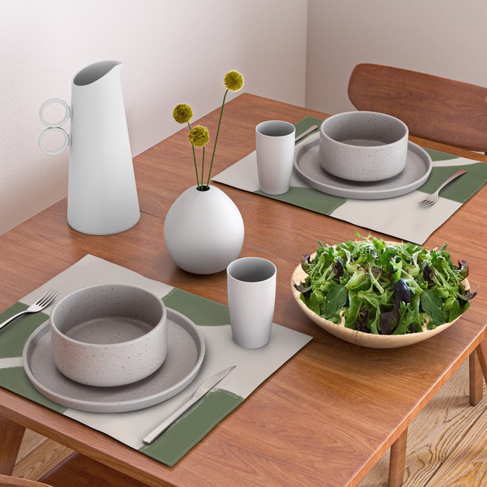 Green Geometric Original Shape Placemat Gallery Image 2