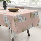 Coastal Cranes Peachy Pink Tablecloth Gallery Image 3