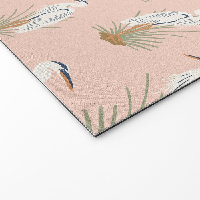 Coastal Cranes Peachy Pink Welcome Mat Gallery Image 2