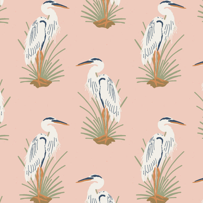 Coastal Cranes Peachy Pink Coffee Mug Gallery Image 2