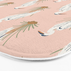 Coastal Cranes Peachy Pink Bath Mat Gallery Image 3
