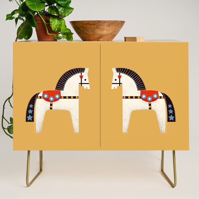 Festive Pony - illustration Credenza Gallery Image 1