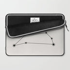 Leo Zodiac Star Constellation Line Art White Laptop Sleeve Gallery Image 2