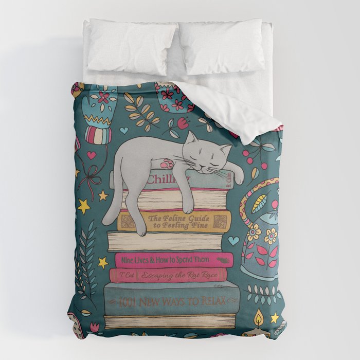 How to Hygge Like a Cat Duvet Cover Gallery Image 1