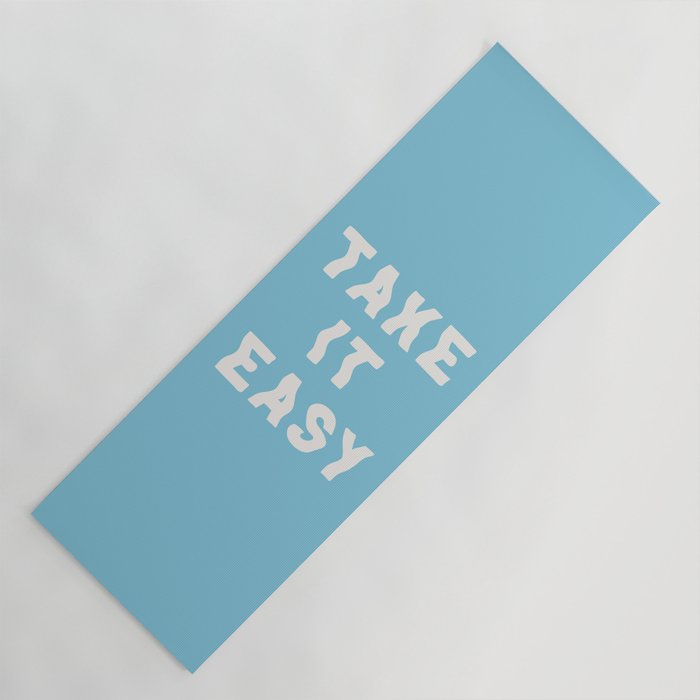 Take It Easy Sky Blue Yoga Mat Gallery Image 1