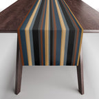 Classic Stripes V - Dark Vintage  Table Runner Gallery Image 1