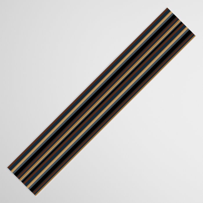 Classic Stripes V - Dark Vintage  Table Runner Gallery Image 3