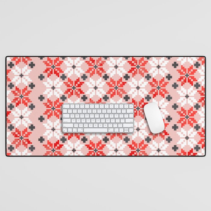 Christmas Quilt - pattern no2 Desk Mat Gallery Image 1