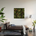 Monkey Vintage Botanical Night Jungle Garden Wood Wall Art Gallery Image 2