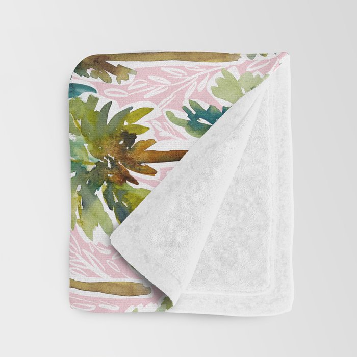 Island Dreams - Pink Throw Blanket Gallery Image 3