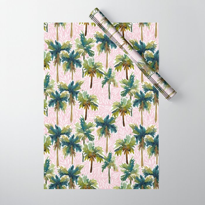 Island Dreams - Pink Wrapping Paper Gallery Image 1