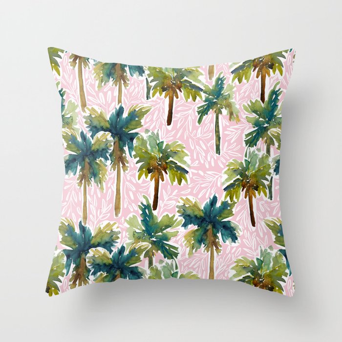 Island Dreams - Pink Throw Pillow Gallery Image 6