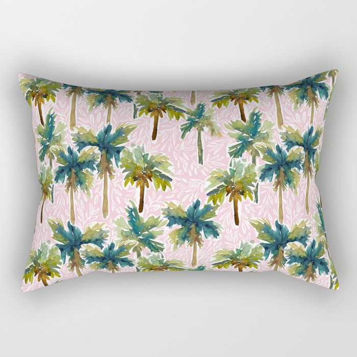 Island Dreams - Pink Rectangular Pillow Gallery Image 1