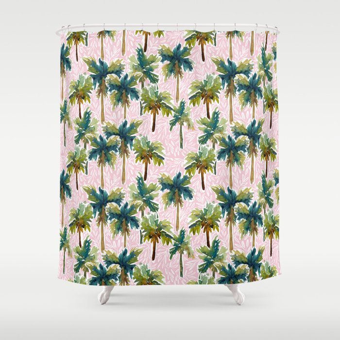 Island Dreams - Pink Shower Curtain Gallery Image 1