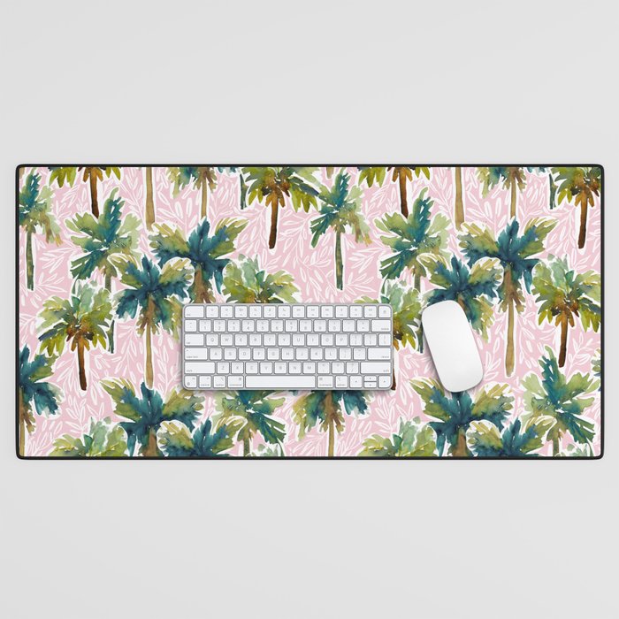 Island Dreams - Pink Desk Mat Gallery Image 1