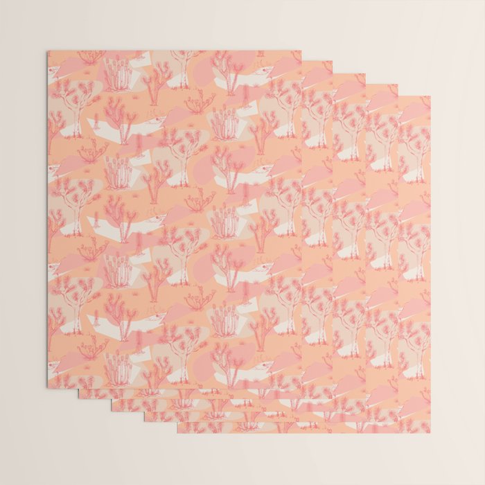 Peach Mohave Desert Wrapping Paper Gallery Image 3