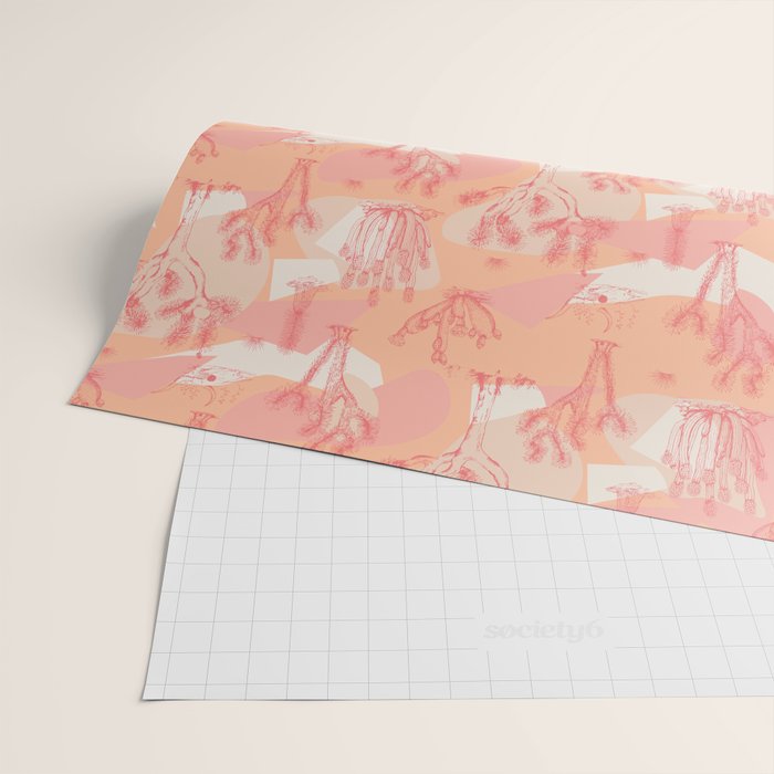 Peach Mohave Desert Wrapping Paper Gallery Image 2