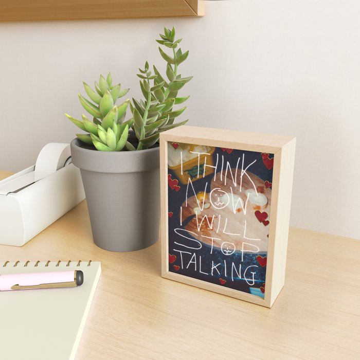 stop talking Mini Art Print Gallery Image 2