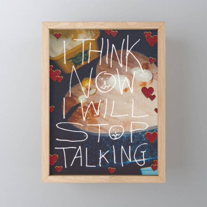 stop talking Mini Art Print Gallery Image 1