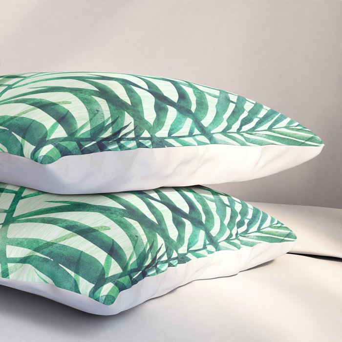 Tropical Fronds Abstract Design Pillow Sham Gallery Image 3