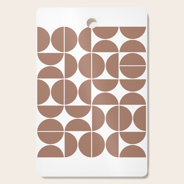 Mid Century Modern Geometric 04 Mocha Mousse Cutting Board Gallery Image 1
