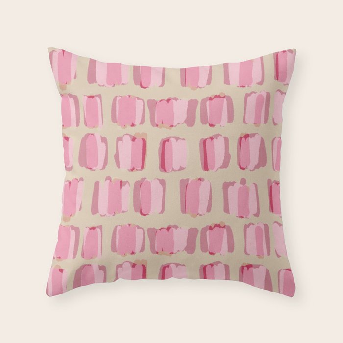 Parisian Bakery - Pink Throw Pillow Gallery Image 6