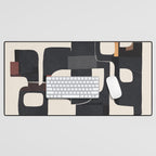 Modern Abstract Shapes 103 Desk Mat Gallery Image 1