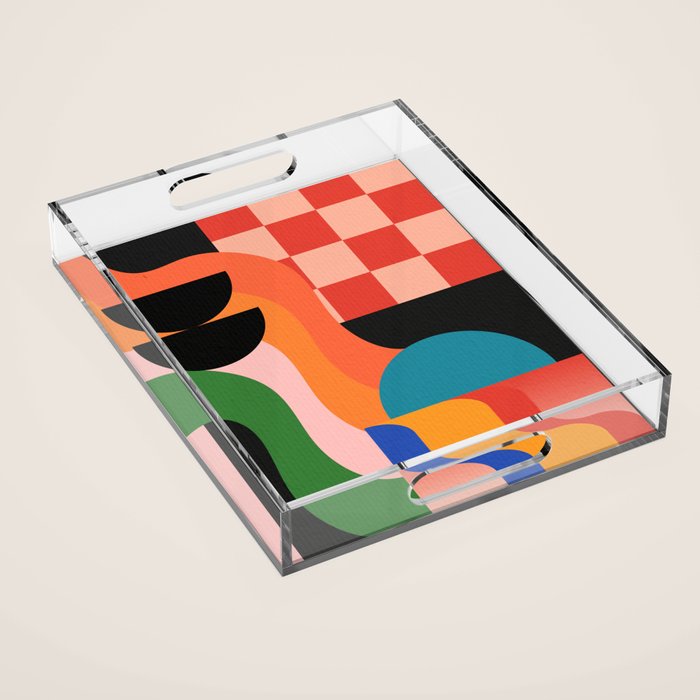 Geometric Shapes 180 Acrylic Tray Gallery Image 1