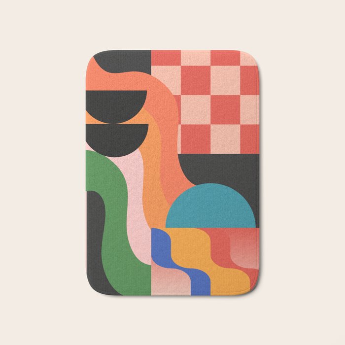 Geometric Shapes 180 Bath Mat Gallery Image 1