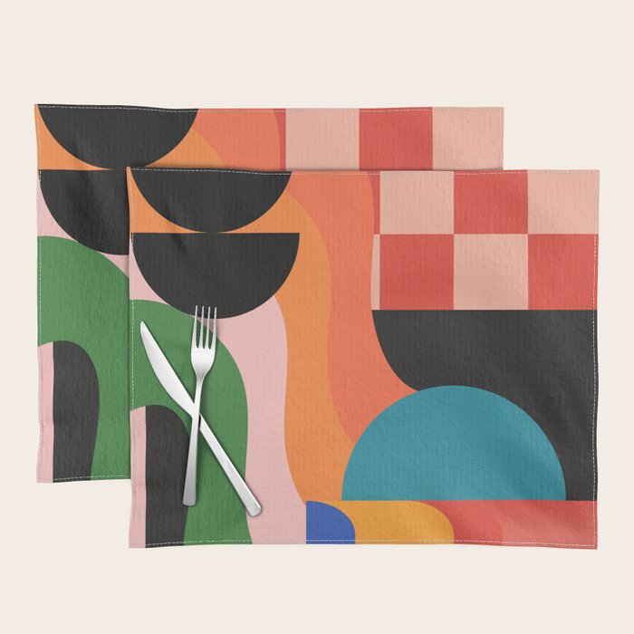 Geometric Shapes 180 Placemat Gallery Image 1