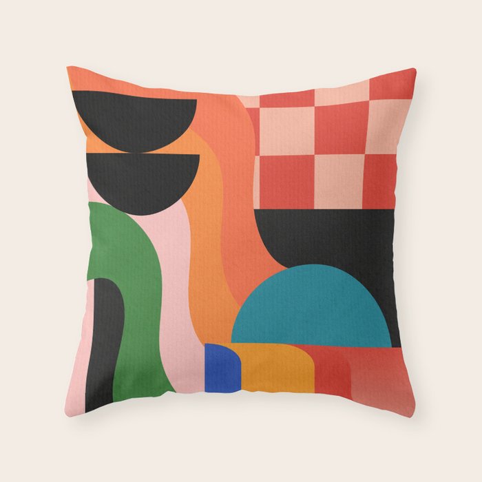Geometric Shapes 180 Throw Pillow Gallery Image 6