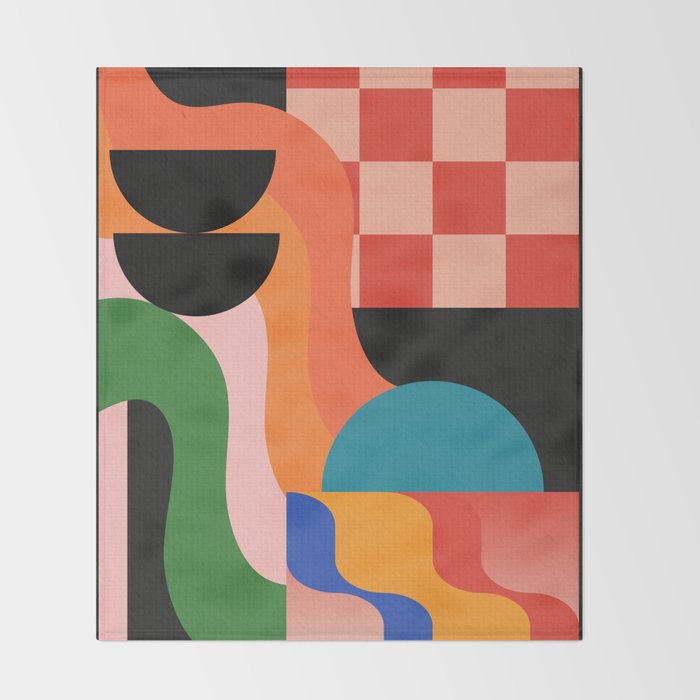 Geometric Shapes 180 Throw Blanket Gallery Image 2